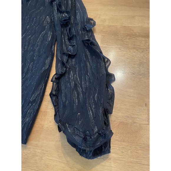 Lilly Pulitzer NWT Ardith Silk Top Zebra Metallic‎ Clip Onyx Size S - Picture 7 of 7